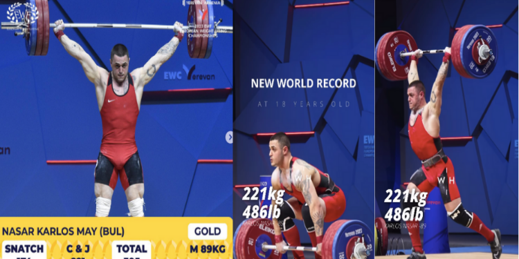 Karlos Nasar weightlifting record