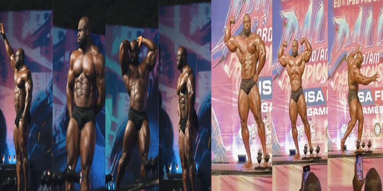 Samson Dauda Impresses with His Incredible 327-Lb Physique as a Guest Posing at the 2023 USA Fit Games