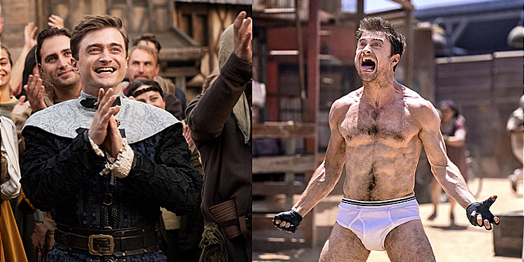 Harry Potter’s” Daniel Radcliffe Reveals Ripped Physique for “Miracle Workers” TV Series