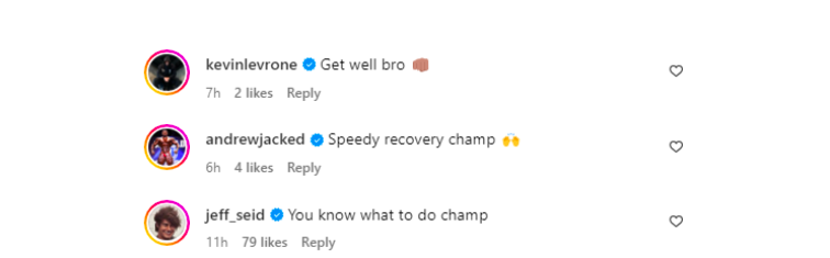 Jeremy Buendia fans comments afer injury 1