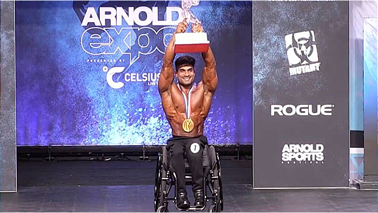 The 2025 Arnold Classic Pro Wheelchair division –Rajesh John champion.