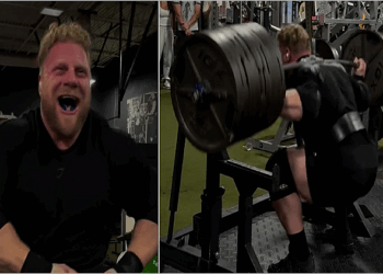 Bodybuilder and Powerlifter Kyle Kirvay Crushes 855‑lb Raw Squat x3